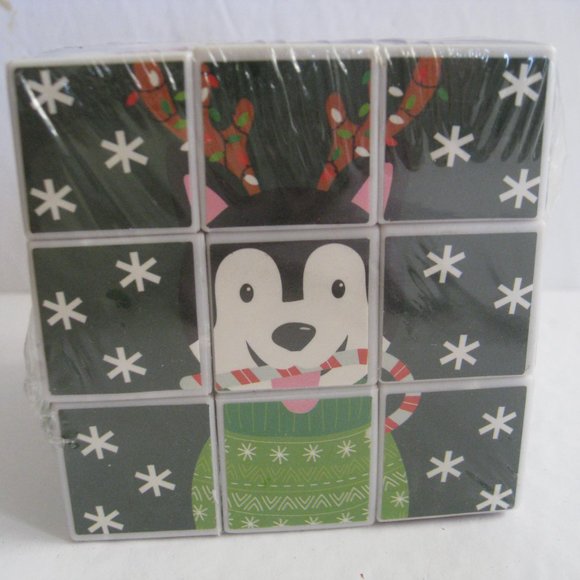 Rubik's Style Puzzle Cube Twist Toy Game - Christmas Santa Penguin Gingerbread - Picture 5 of 10